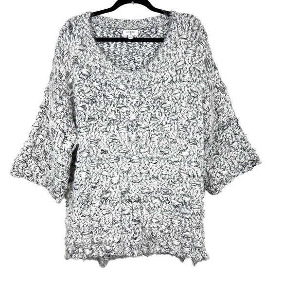 Umgee Sweaters - UMGEE Cozy Soft Gray Chunky Knit Oversized Mid Sleeve Sweaters Size Large